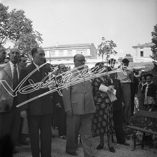 Fiera Campionaria di Vicenza 1949: Alberto Giovannini. pellicola - negativo bianco e nero fto mm 60x60