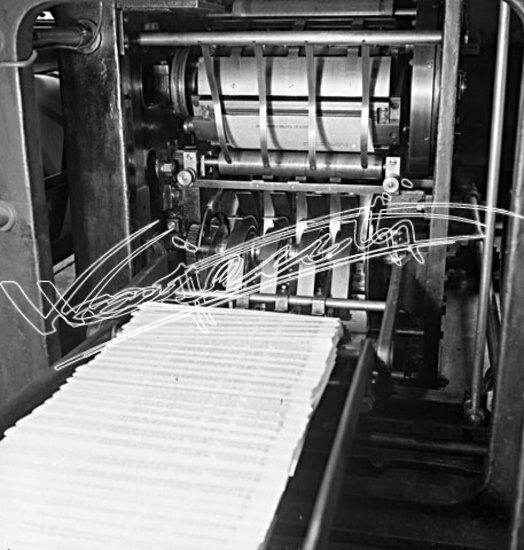 Il Giornale di Vicenza : Tipografia. pellicola - negativo bianco e nero fto mm 60x60