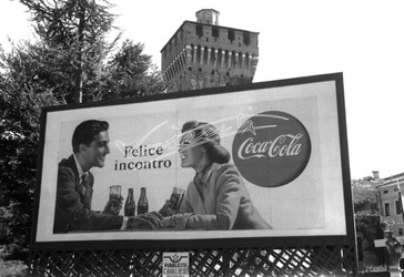 Fiera Campionaria di Vicenza 1950 Cartellone pubblicitario Coca Cola