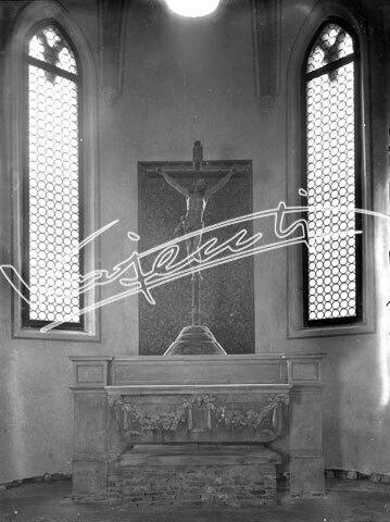 Cattedrale di Vicenza : Restauro 1945-1950. lastra di vetro - negativo bianco e nero fto mm 180x240
