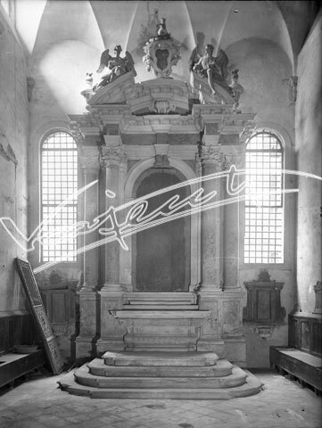 Cattedrale di Vicenza : Restauro 1945-1950. lastra di vetro - negativo bianco e nero fto mm 180x240