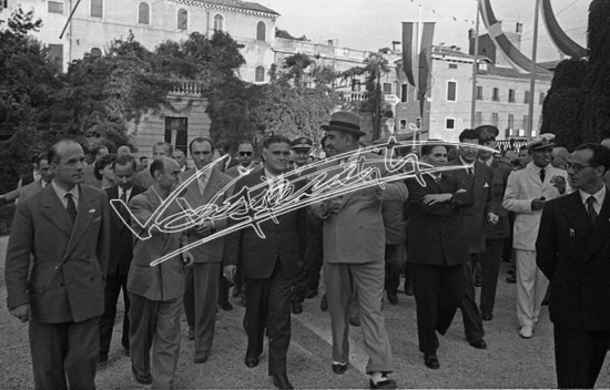 Fiera Campionaria di Vicenza 1948 : Inaugurazione. Pellicola - negativo bianco e nero f.to mm 24X36