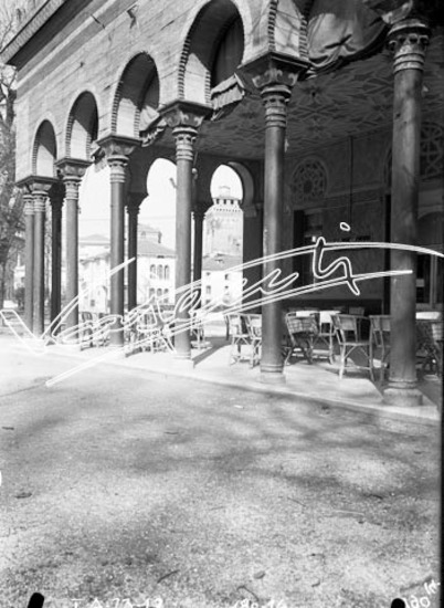 Caffè Moresco. lastra di vetro - negativo bianco e nero fto mm 180x240