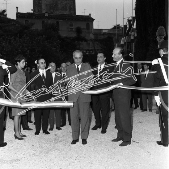 Fiera Campionaria di Vicenza 1964 : Inaugurazione. Pellicola - negativo bianco e nero fto mm 60x60