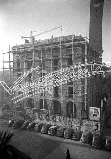 Piazza Biade: Municipio di Vicenza. pellicola - negativo bianco e nero fto mm 90x120