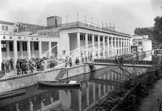 Fiera Campionaria di Vicenza 1958 : Giardino Salvi. Pellicola - negativo bianco e nero f.to mm 90X120