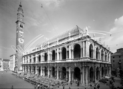 Basilica Palladiana. pellicola - negativo bianco e nero fto mm 130x180