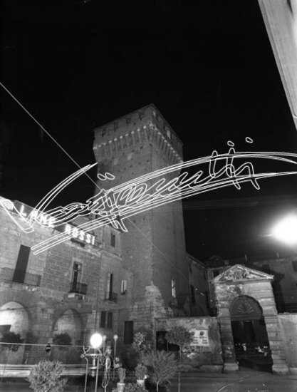 Porta Castello. lastra di vetro - negativo bianco e nero fto mm 180x240