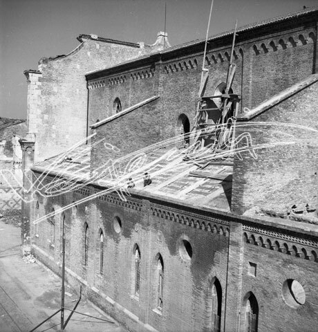 Cattedrale di Vicenza : Restauro 1945-1950. pellicola - negativo bianco e nero fto mm 60x60