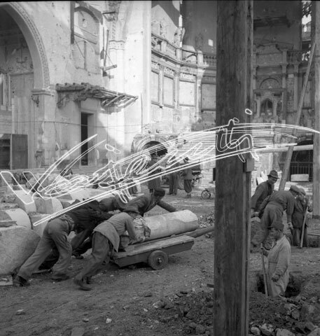 Cattedrale di Vicenza : Restauro 1945-1950. pellicola - negativo bianco e nero fto mm 60x60
