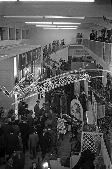 Fiera Campionaria di Vicenza 1950 : Padiglione della lana. Pellicola - negativo bianco e nero f.to mm 60x90