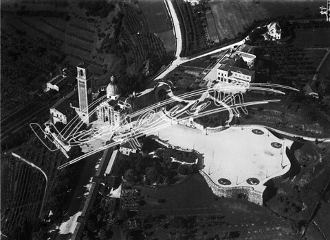 Monte Berico. lastra di vetro - negativo bianco e nero fto mm 130x180