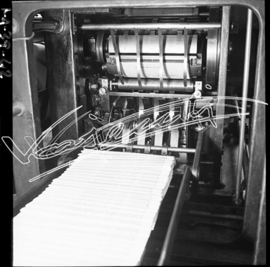 Il Giornale di Vicenza : Tipografia. pellicola - negativo bianco e nero fto mm 60x60