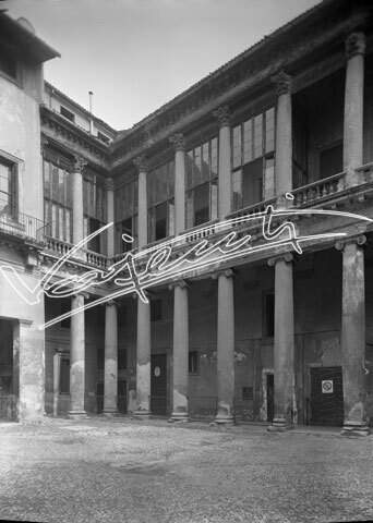Palazzo Barbarano Porto. lastra di vetro - negativo bianco e nero fto mm 130x180