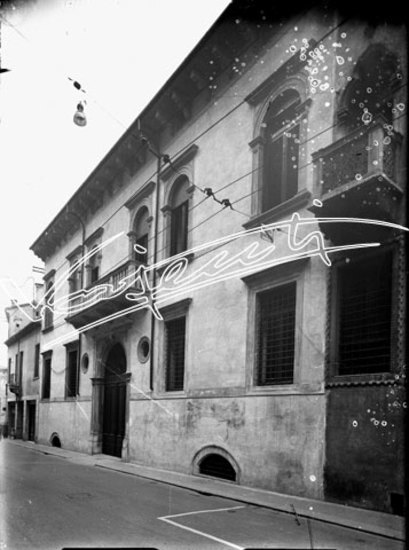Palazzo Porto - Bertolini. lastra di vetro - negativo bianco e nero fto mm 130x180