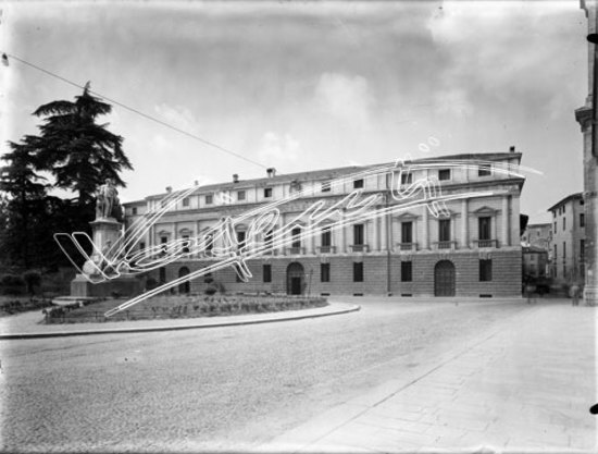 Vescovado. lastra di vetro - negativo bianco e nero fto mm 180x240