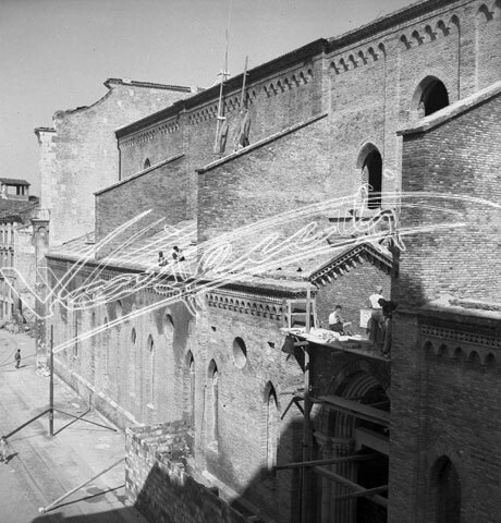 Cattedrale di Vicenza : Restauro 1945-1950. pellicola - negativo bianco e nero fto mm 60x60