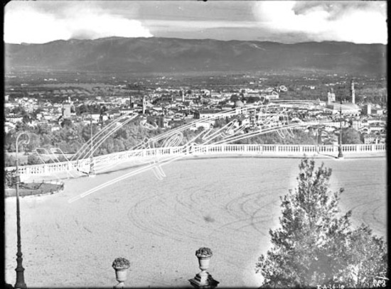 Piazzale della Vittoria. lastra di vetro - negativo bianco e nero fto mm 180x240