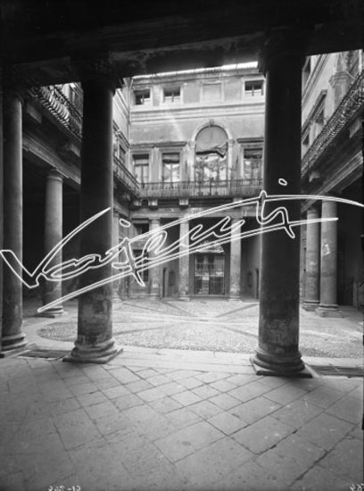 Palazzo Trissino Baston. lastra di vetro - negativo bianco e nero fto mm 180x240