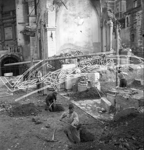 Cattedrale di Vicenza : Restauro 1945-1950. pellicola - negativo bianco e nero fto mm 60x60