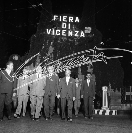 Fiera Campionaria di Vicenza 1956: Inaugurazione. Pellicola - negativo bianco e nero fto mm 60x60