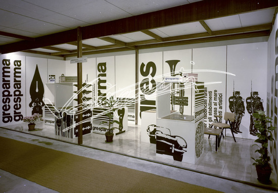 Fiera di Vicenza 1967 : Salone Internazionale della Ceramica: Stand Gresparma. Pellicola - negativo colori f.to mm 130X180