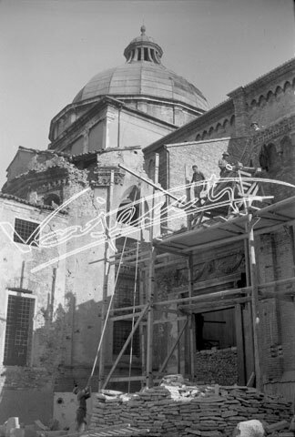 Cattedrale di Vicenza : Restauro 1945-1950. pellicola - negativo bianco e nero fto mm 60x90