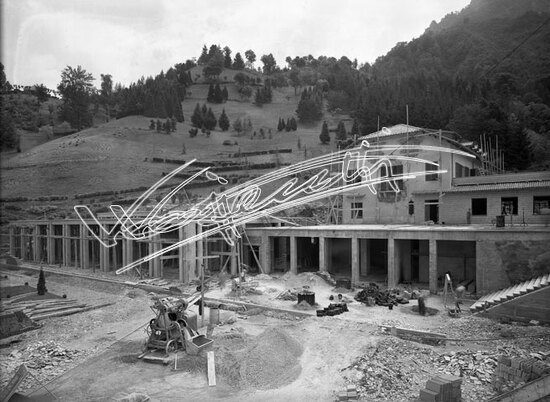 Demanio Acque di Recoaro. lastra di vetro - negativo bianco e nero fto mm 180x240