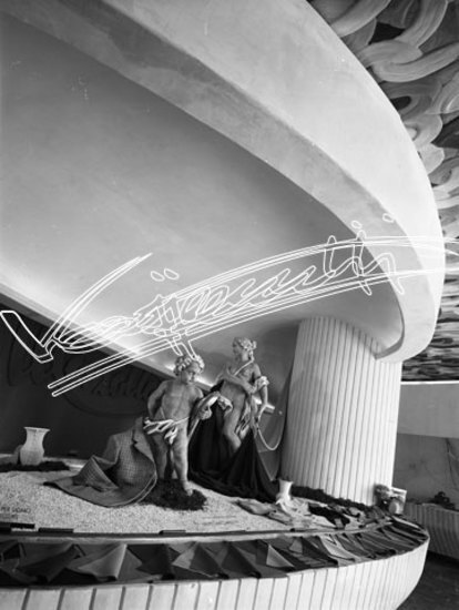 Fiera Campionaria di Vicenza 1948 : Stand Lanificio Marzotto. lastra di vetro - negativo bianco e nero fto mm 180x240