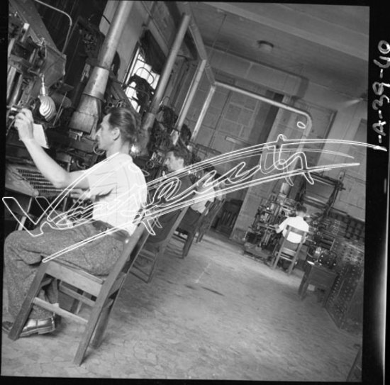 Il Giornale di Vicenza : Tipografia. pellicola - negativo bianco e nero fto mm 60x60