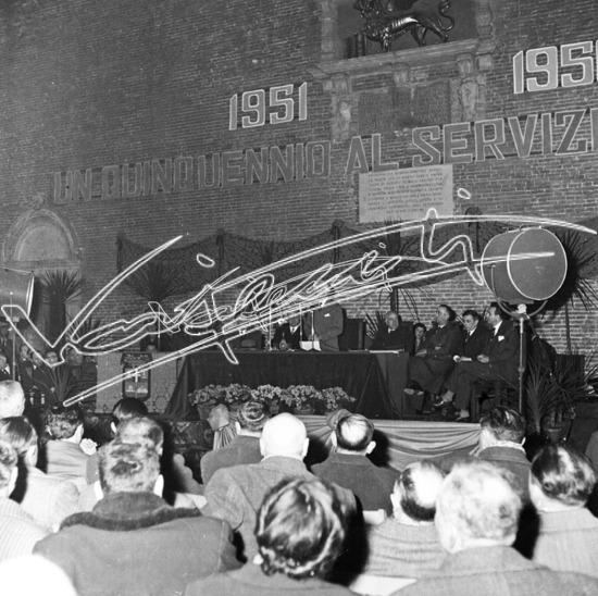 Giornata celebrativa delle Autonomie Locali: On. Antonio Segni. Pellicola - negativo bianco e nero fto mm 60x60