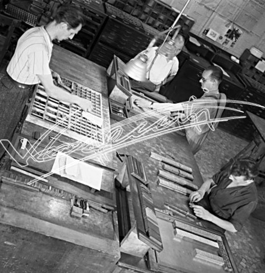 Il Giornale di Vicenza : Tipografia. pellicola - negativo bianco e nero fto mm 60x60