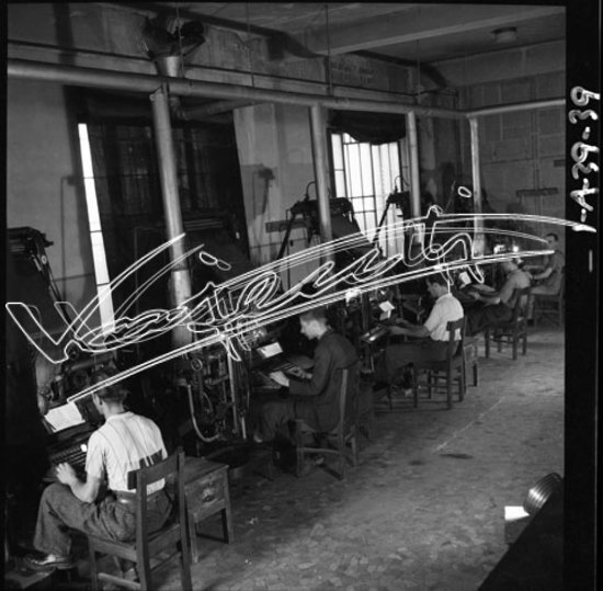 Il Giornale di Vicenza : Tipografia. pellicola - negativo bianco e nero fto mm 60x60