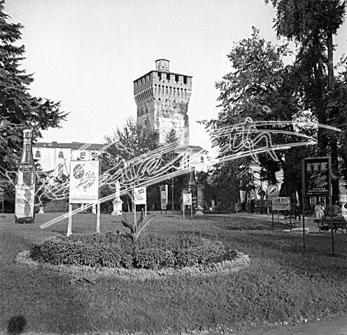 Fiera Campionaria di Vicenza 1946 : Giardino Salvi. pellicola - negativo bianco e nero fto mm 60X60
