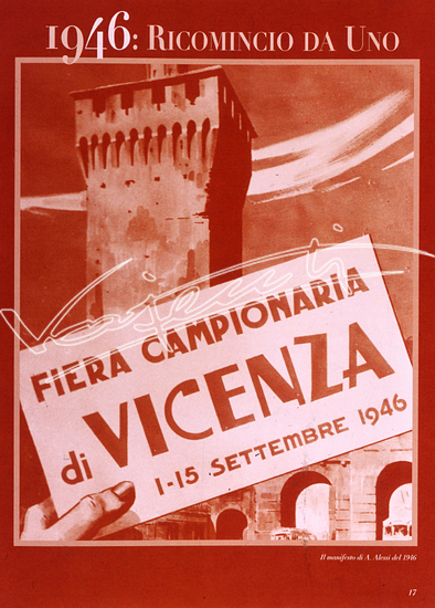 Fiera Campionaria di Vicenza 1946. pellicila - diapositiva colore f.to mm 60x60