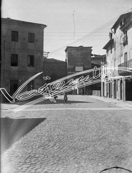 Porta Santa Lucia. lastra di vetro - negativo bianco e nero fto mm 90x120