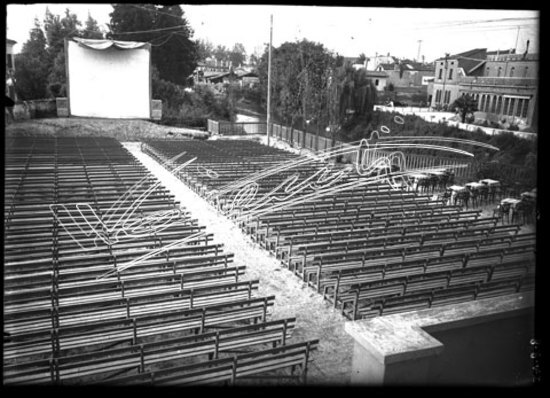 Cinema Littorio. lastra di vetro - negativo bianco e nero fto mm 130x180