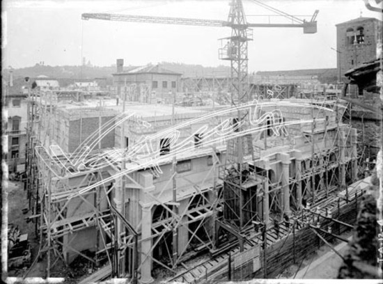 Regie Poste e Telegrafi. lastra di vetro - negativo bianco e nero fto mm 180x240