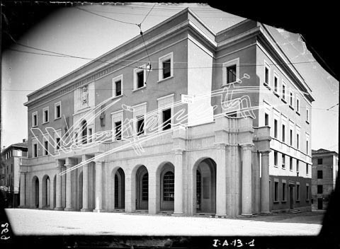 Regie Poste e Telegrafi. lastra di vetro - negativo bianco e nero fto mm 130x180