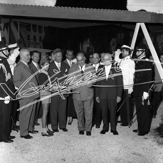 Fiera Campionaria di Vicenza 1956: Inaugurazione. Pellicola - negativo bianco e nero fto mm 60x60