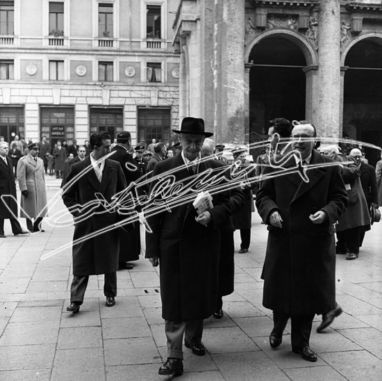 Giornata celebrativa delle Autonomie Locali: On. Antonio Segni. Pellicola - negativo bianco e nero fto mm 60x60
