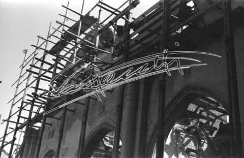 Cattedrale di Vicenza : Restauro 1945-1950. pellicola - negativo bianco e nero fto mm 24X36