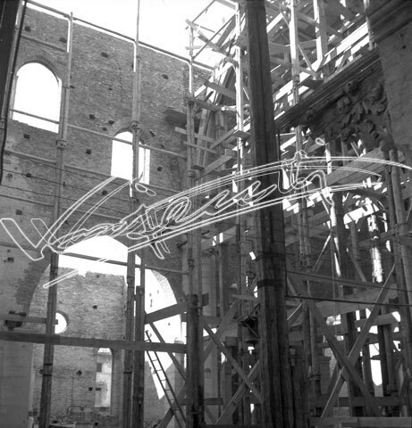 Cattedrale di Vicenza : Restauro 1945-1950. pellicola - negativo bianco e nero fto mm 60x60