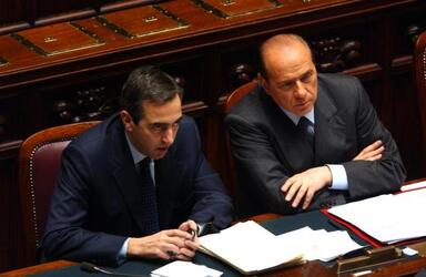 MAURIZIO GASPARRI SILVIO BERLUSCONI PRESIDENTE DEL CONSIGLIO