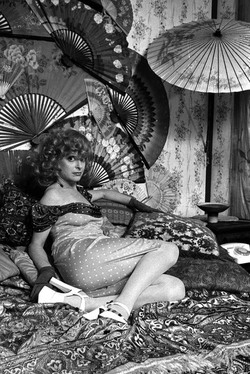 Rome 1972 On the movie set La Schiava io ce l ho e tu no by Giorgio Capitani The actress Adriana Asti Roma 1972 Sul set del film La Schiava io ce l ho e tu no di Giorgio Capitani L attrice Adriana Asti