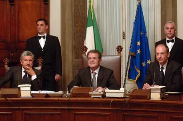 RIUNIONE CONSIGLIO DEI MINISTRI PALAZZO CHIGI SECONDO GOVERNO ROMANO PRODI MASSIMO D ALEMA ENRICO LETTA