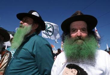 LEGA NORD MANIFESTAZIONE GUARDIA PADANA DEVOLUTION MILITANTI LEGHISTI BARBA