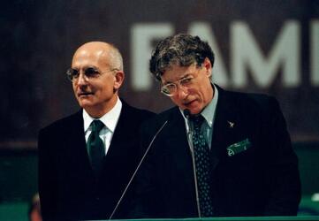 GABRIELE ALBERTINI CON UMBERTO BOSSI AL CONGRESSO