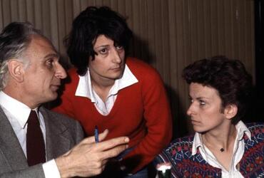 EMMA BONINO POLITICO CON MARCO PANNELLA E ADELAIDE AGLIETTA GIOVANE