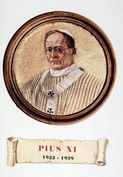 PAPA PIO XI UNDICESIMO PONTEFICE